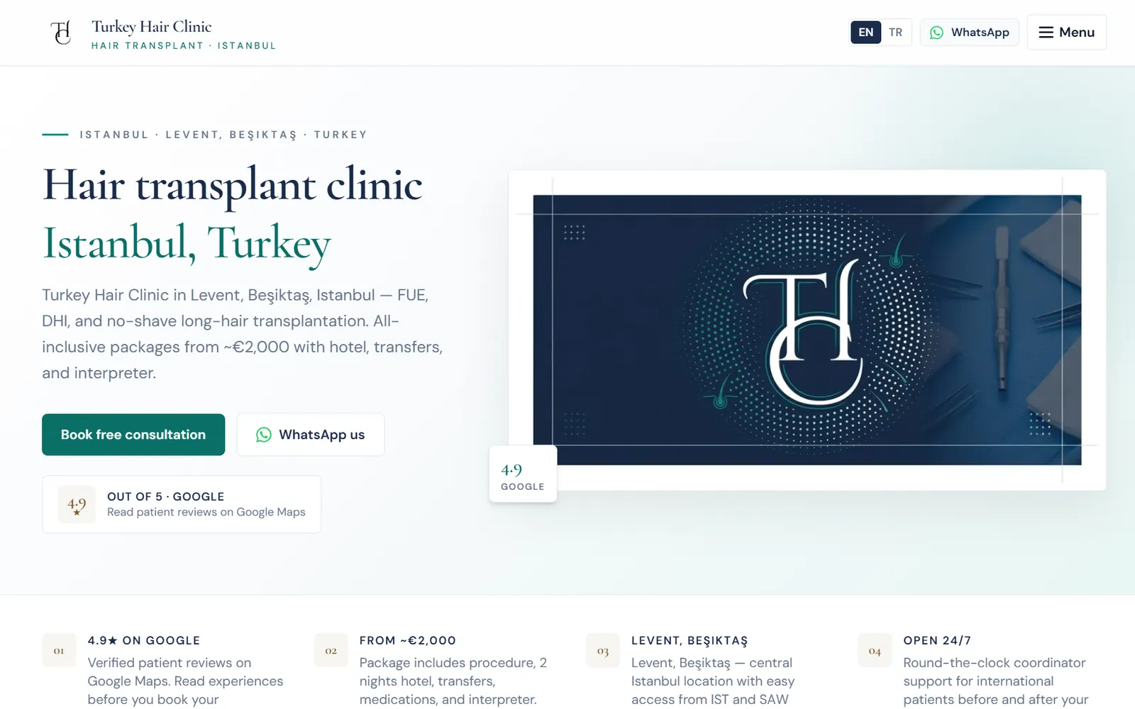 Turkey Hair Clinic proje görseli